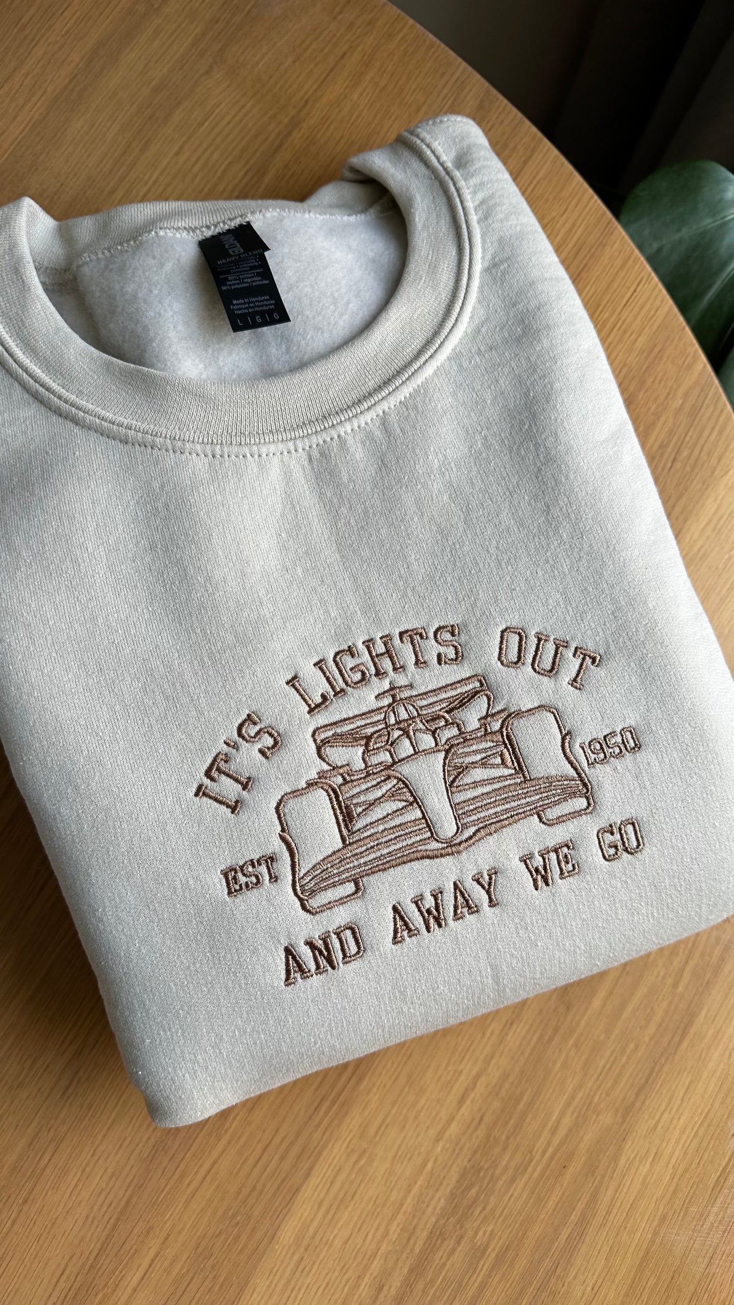 Formula 1 Car It's Lights Out And Away We Go Embroidered Sweatshirt