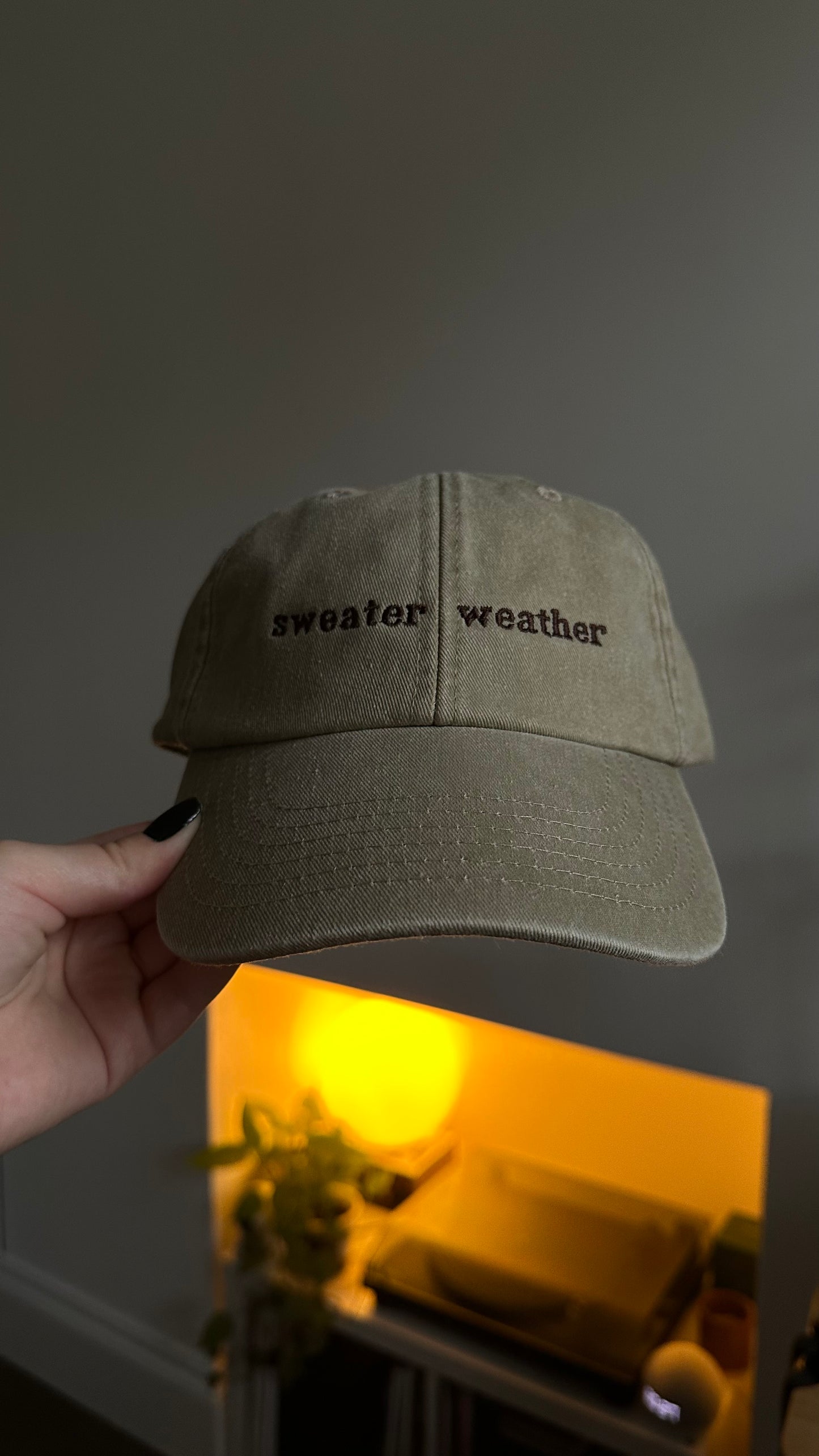 Sweater Weather Embroidered Cap