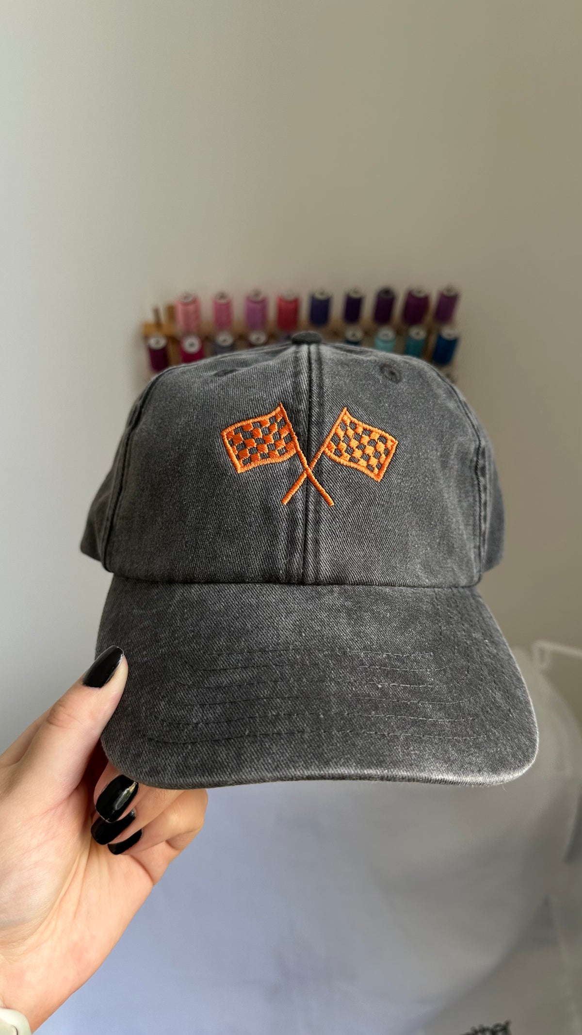 Checkered Flag Embroidered Cap Formula 1