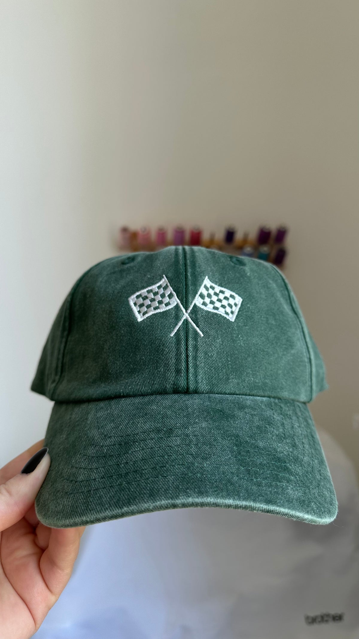 Checkered Flag Embroidered Cap Formula 1