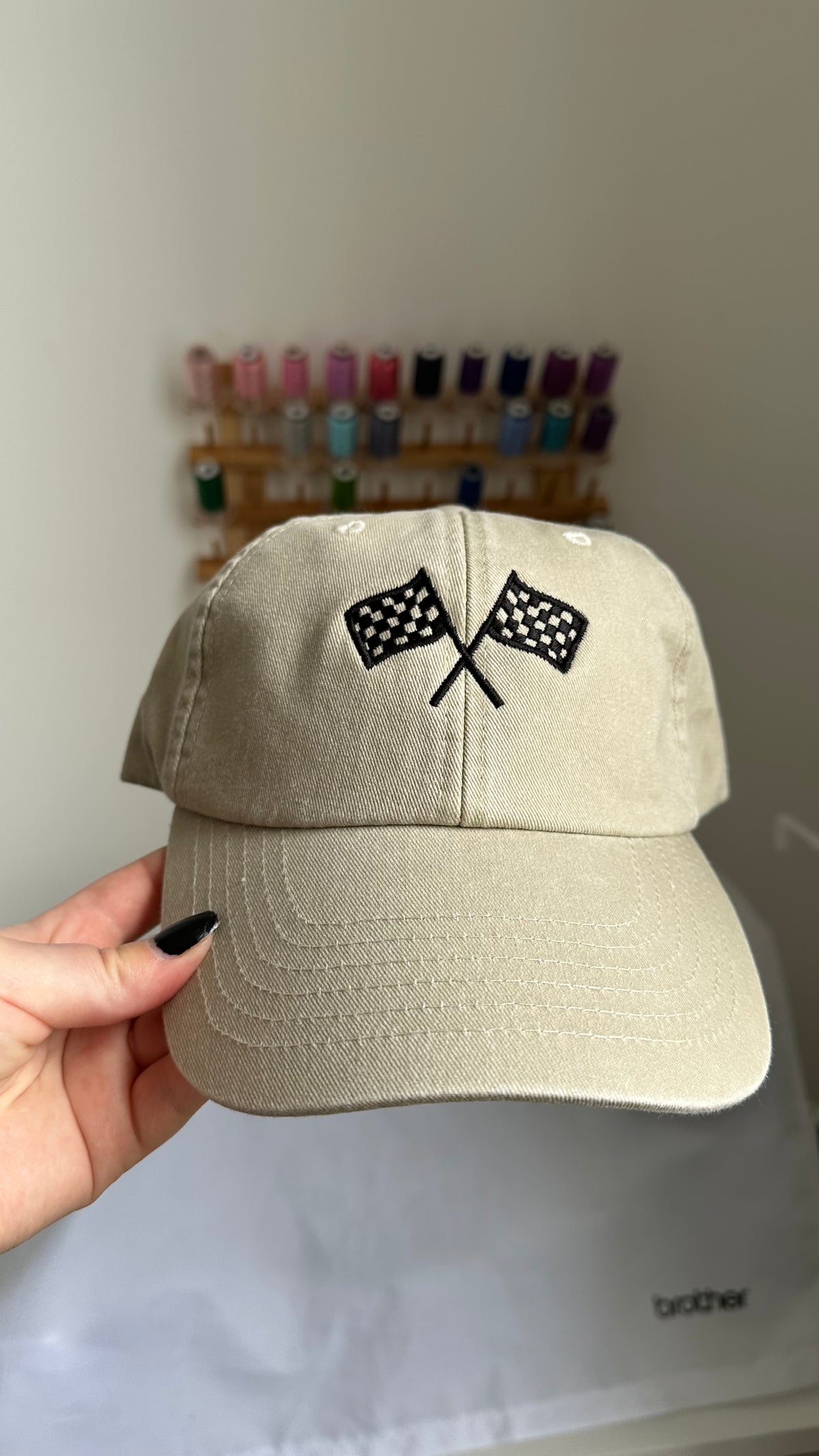Checkered Flag Embroidered Cap Formula 1