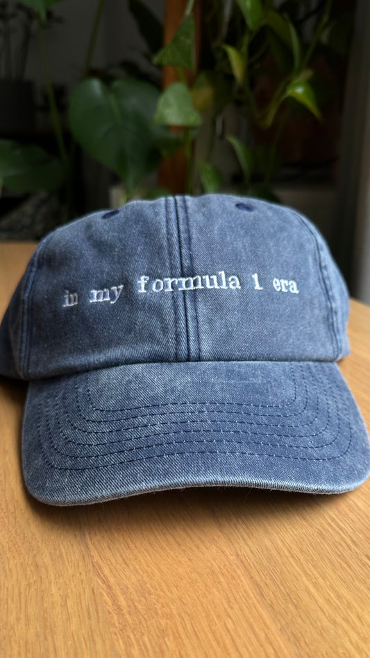 In my formula 1 era cap, Embroidered Formula 1 Cap, F1 Dad Cap, Formula 1 Merch, Formula One Outfit Inspo, Formula 1 Custom Baseball Cap