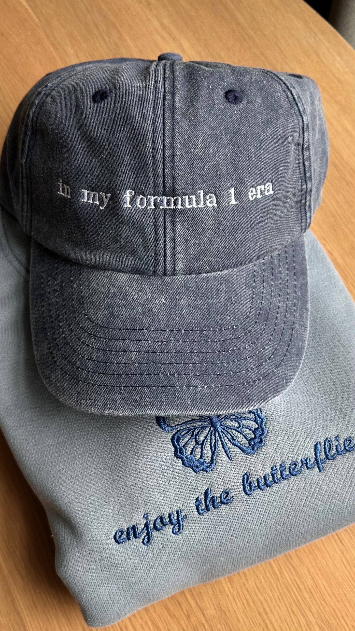 In my formula 1 era cap, Embroidered Formula 1 Cap, F1 Dad Cap, Formula 1 Merch, Formula One Outfit Inspo, Formula 1 Custom Baseball Cap