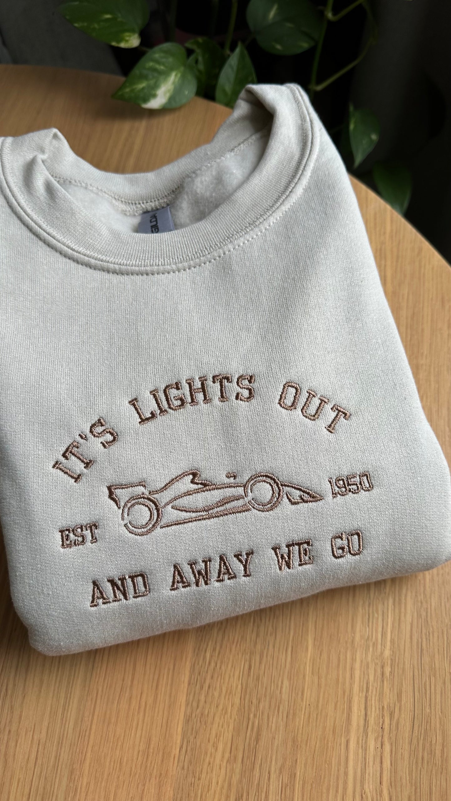 F1 Car It's Lights Out And Away We Go Sweatshirt