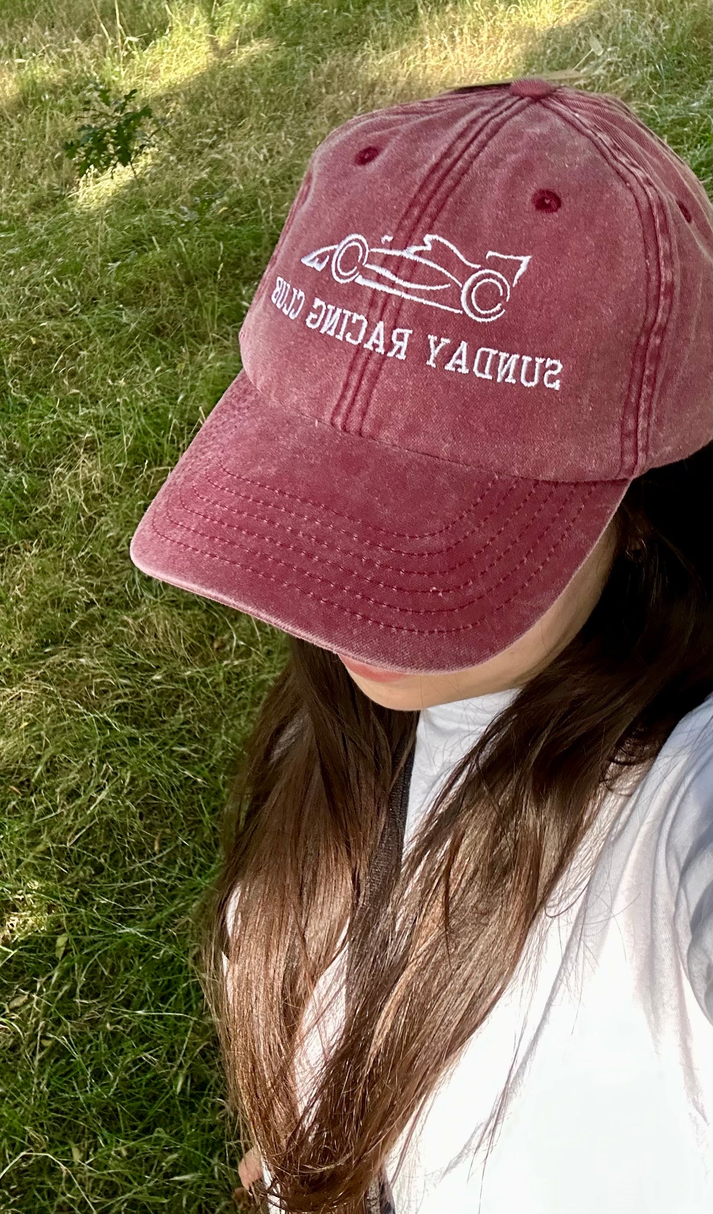 Formula 1 Car Sunday Racing Club Embroidered Cap, Formula 1 Design Cap, Dad Cap, F1 Girlie Cap, On Sundays We Race, Formula One Merch, F1 Outfit Accessories