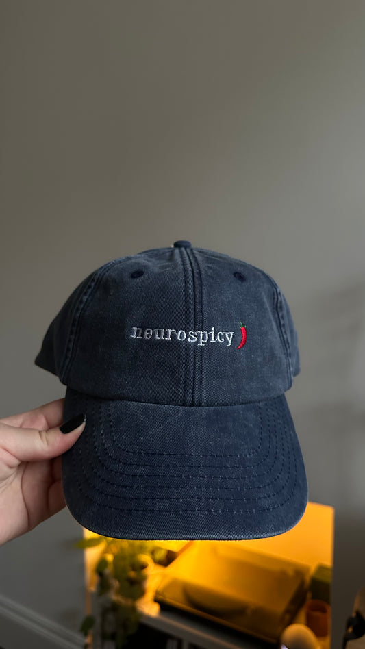 Neurospicy Embroidered Cap Neurospicy Embroidered Cap, ADHD Cap, Dad Cap, Autism Acceptance Cap, Neurodivergent Fashion, Spoonie Cap, Embroidered Neurospicy Cap