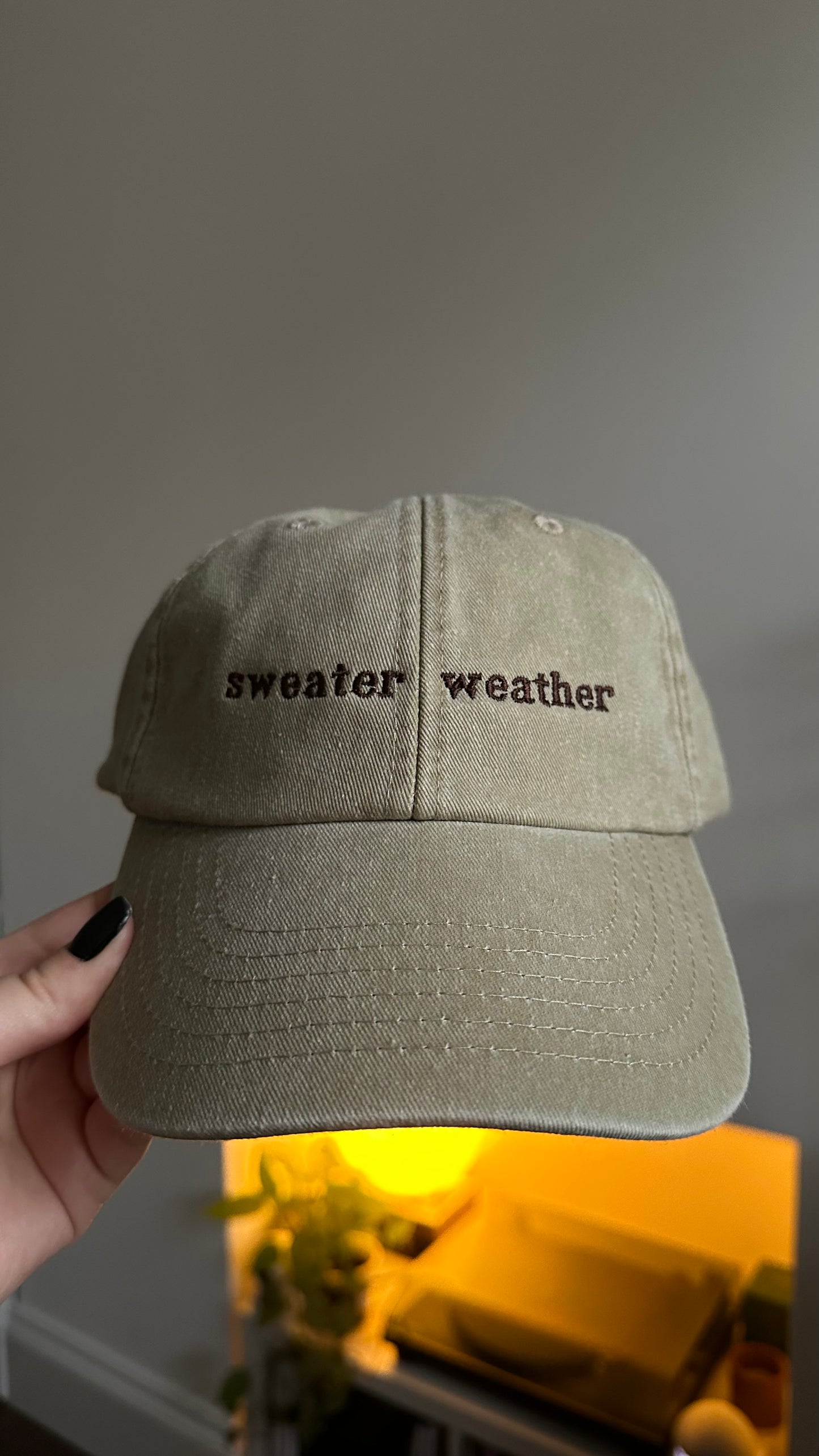 Sweater Weather Embroidered Cap