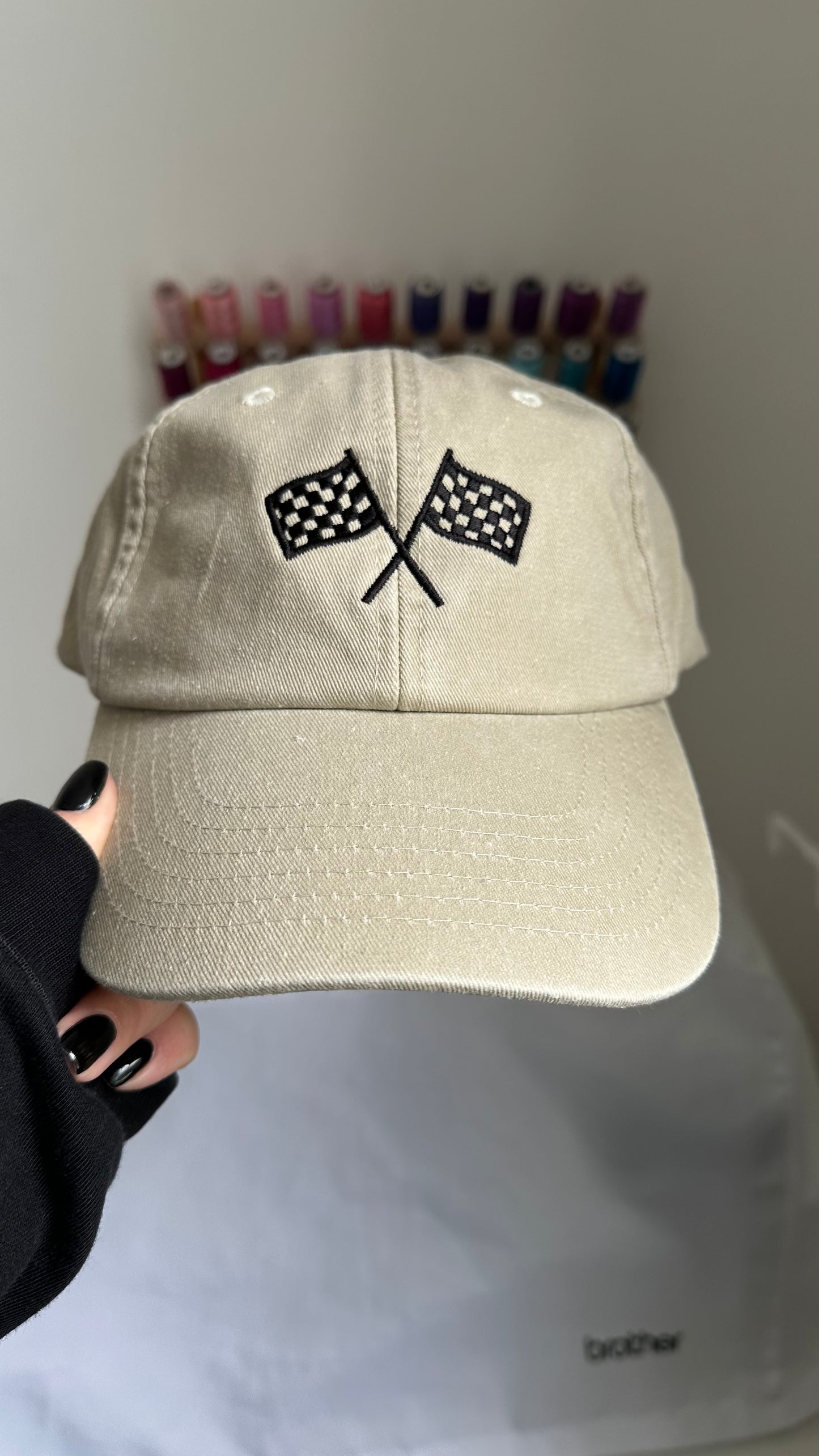 Checkered Flag Embroidered Cap Formula 1