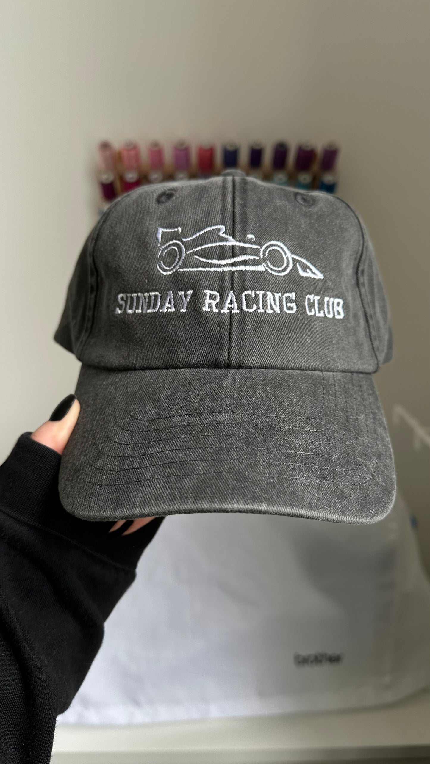 Formula 1 Car Sunday Racing Club Embroidered Cap