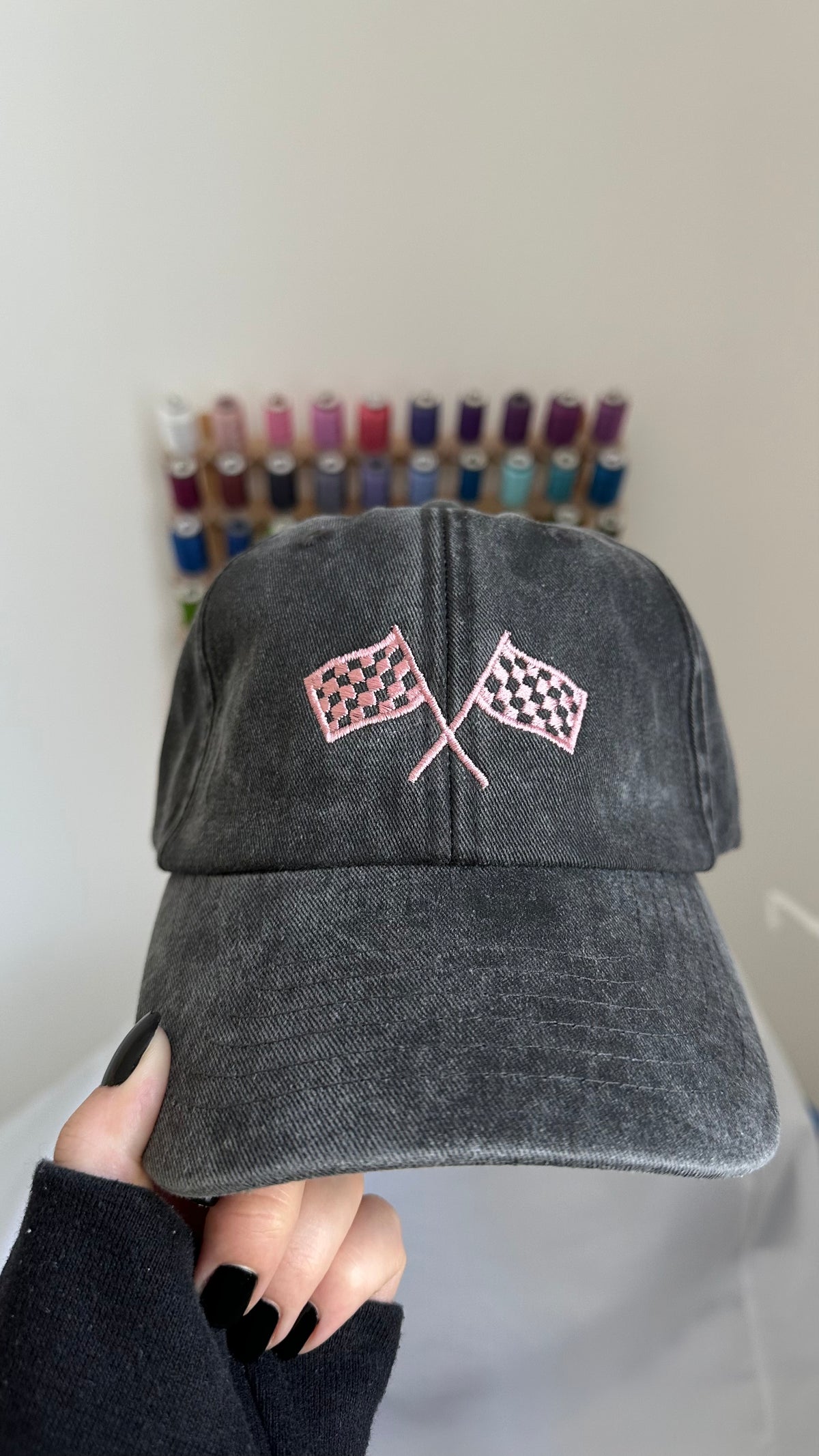 Checkered Flag Embroidered Cap Formula 1