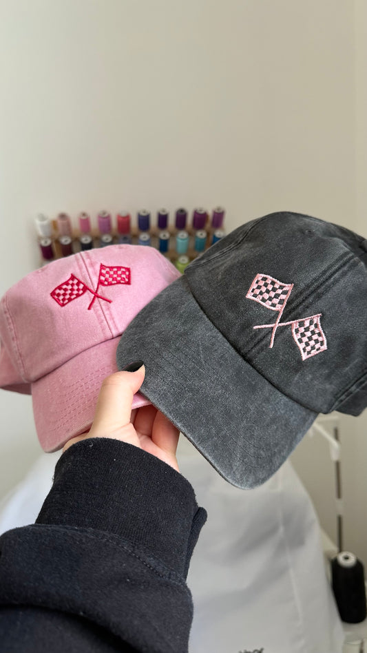Checkered Flag Embroidered Cap Formula 1
