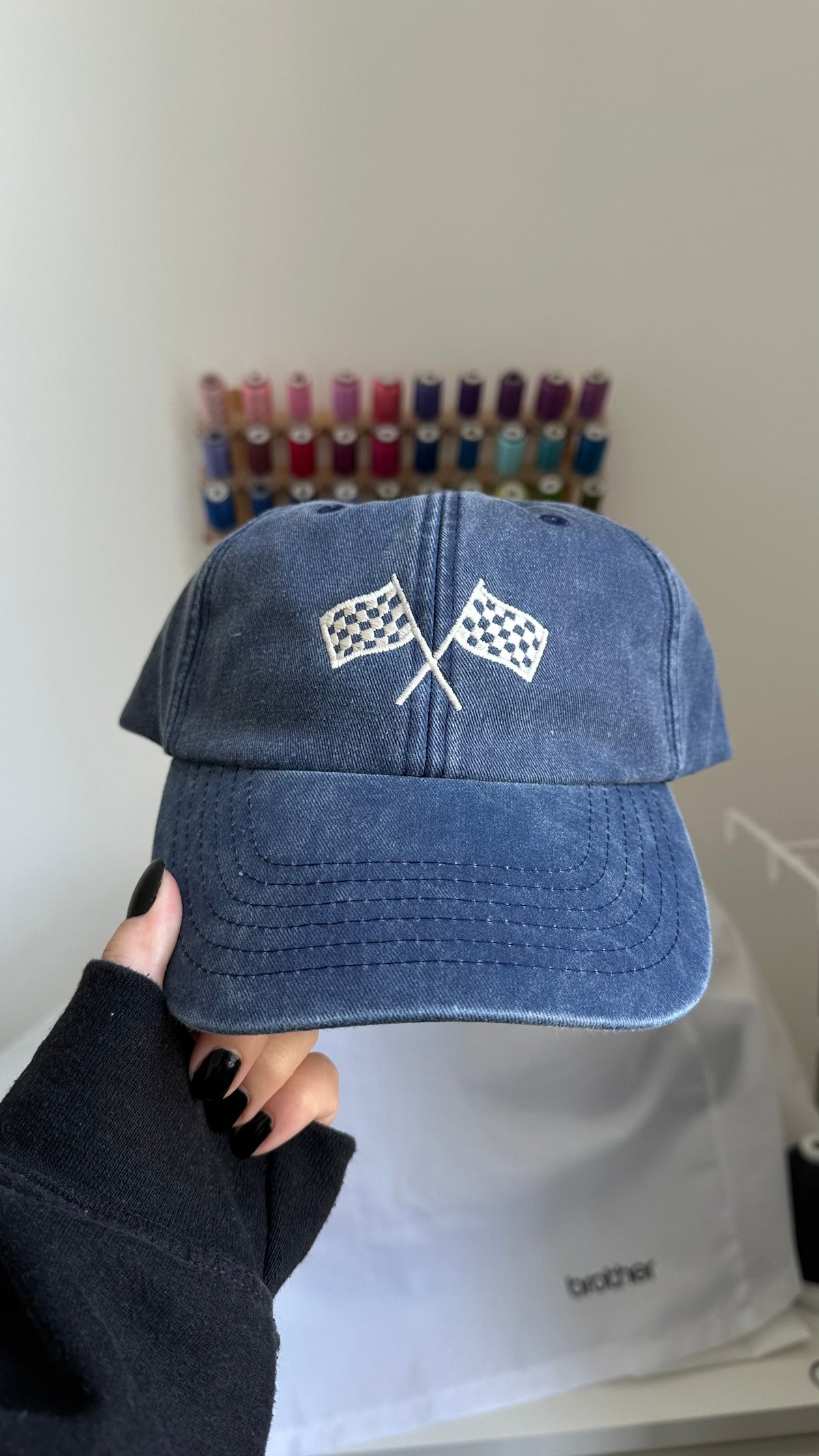 Checkered Flag Embroidered Cap Formula 1