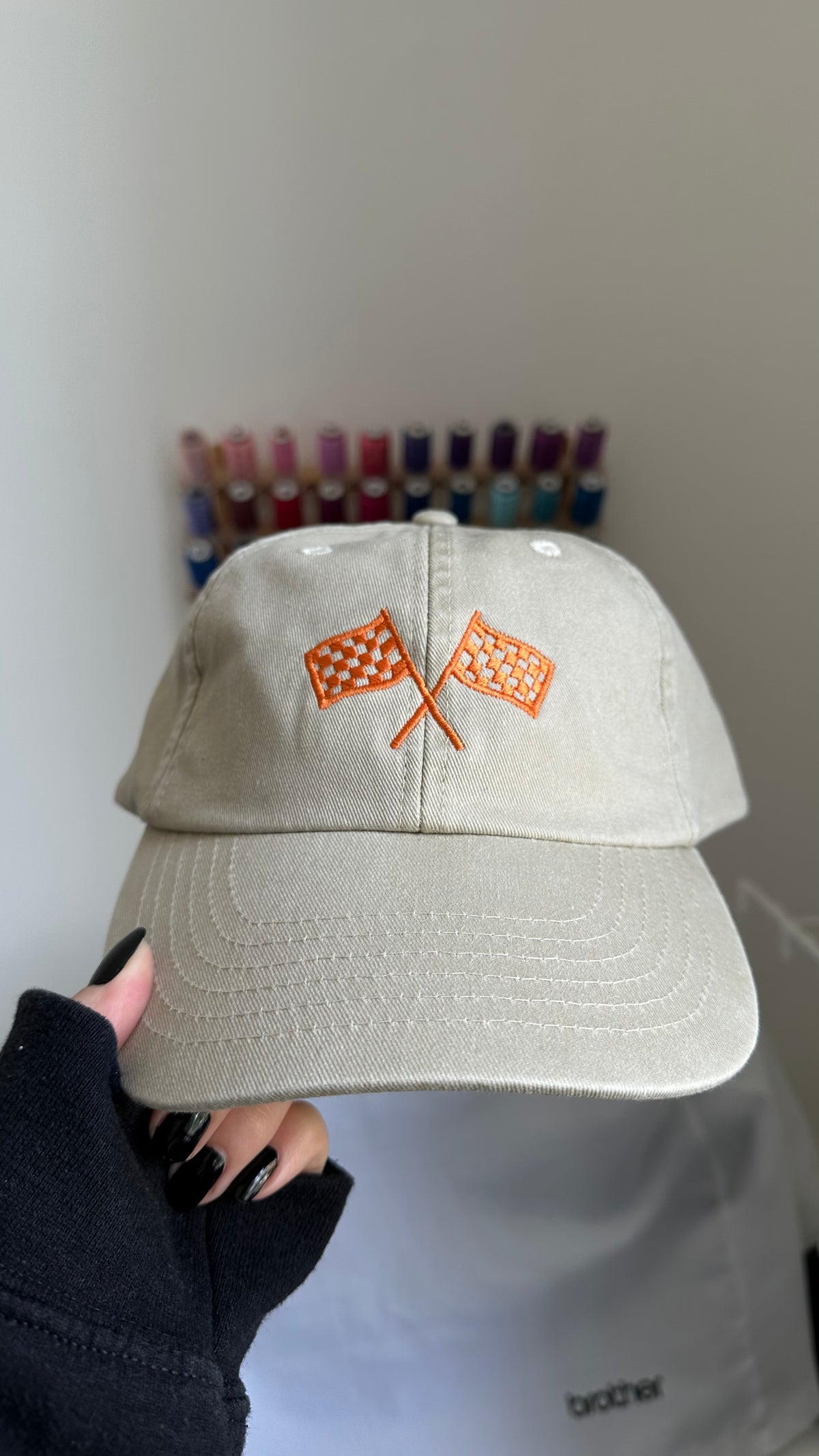 Checkered Flag Embroidered Cap Formula 1