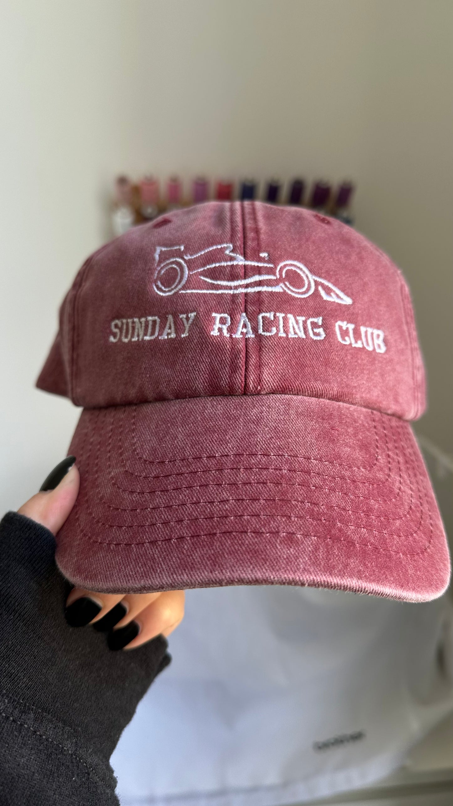 Formula 1 Car Sunday Racing Club Embroidered Cap