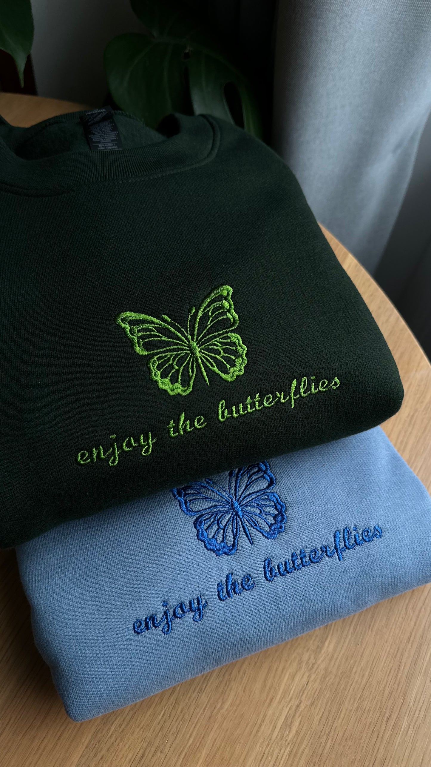 Enjoy The Butterflies Embroidered Sweatshirt