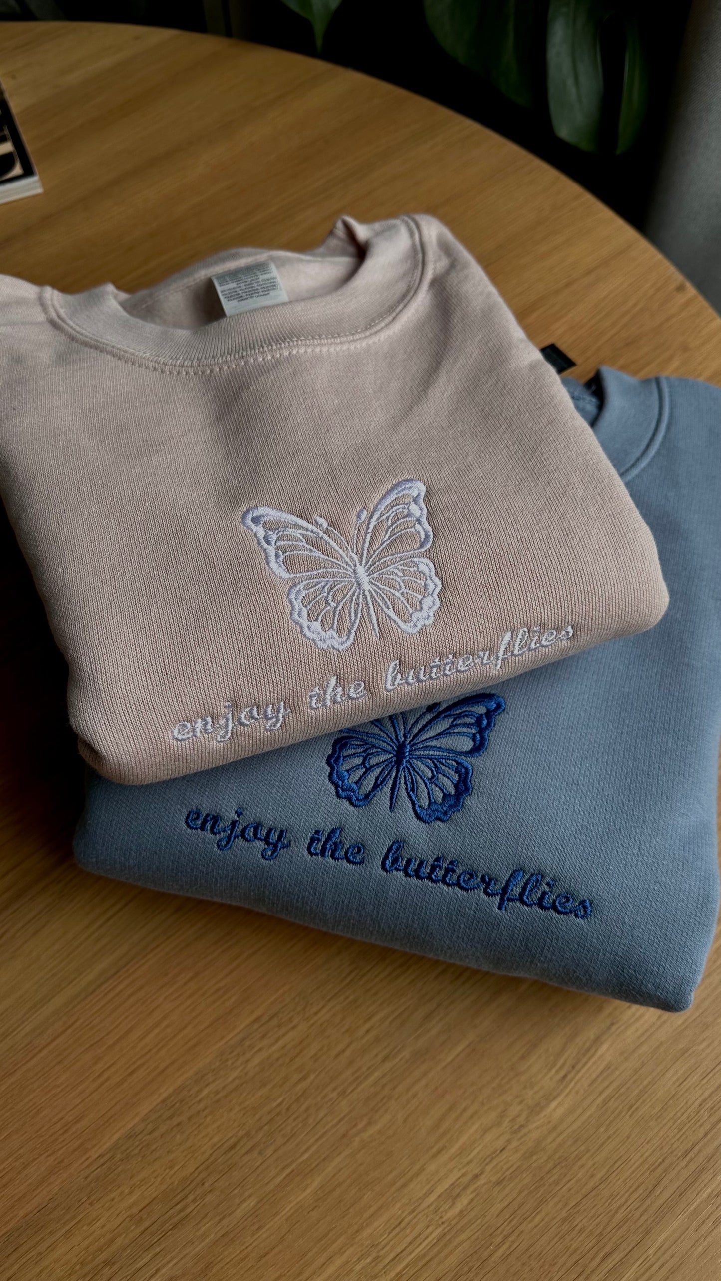 Enjoy The Butterflies Embroidered Sweatshirt
