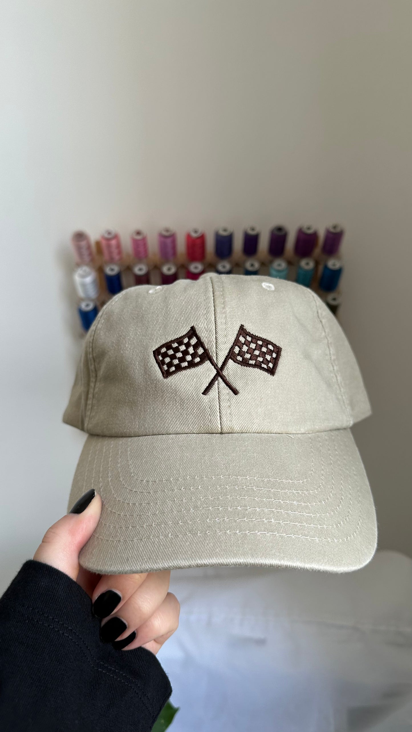 Checkered Flag Embroidered Cap Formula 1