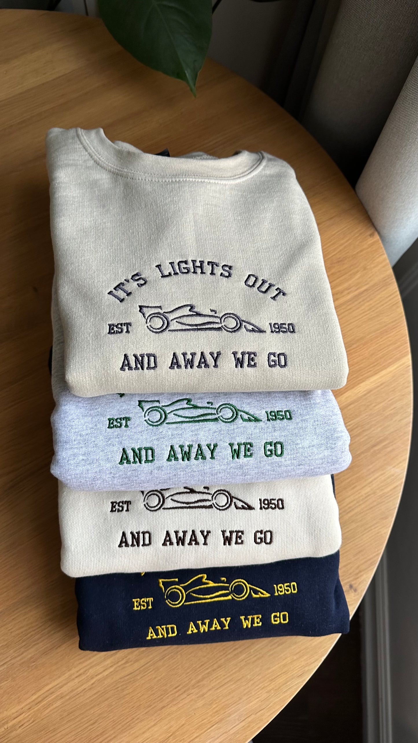 F1 Car It's Lights Out And Away We Go Sweatshirt