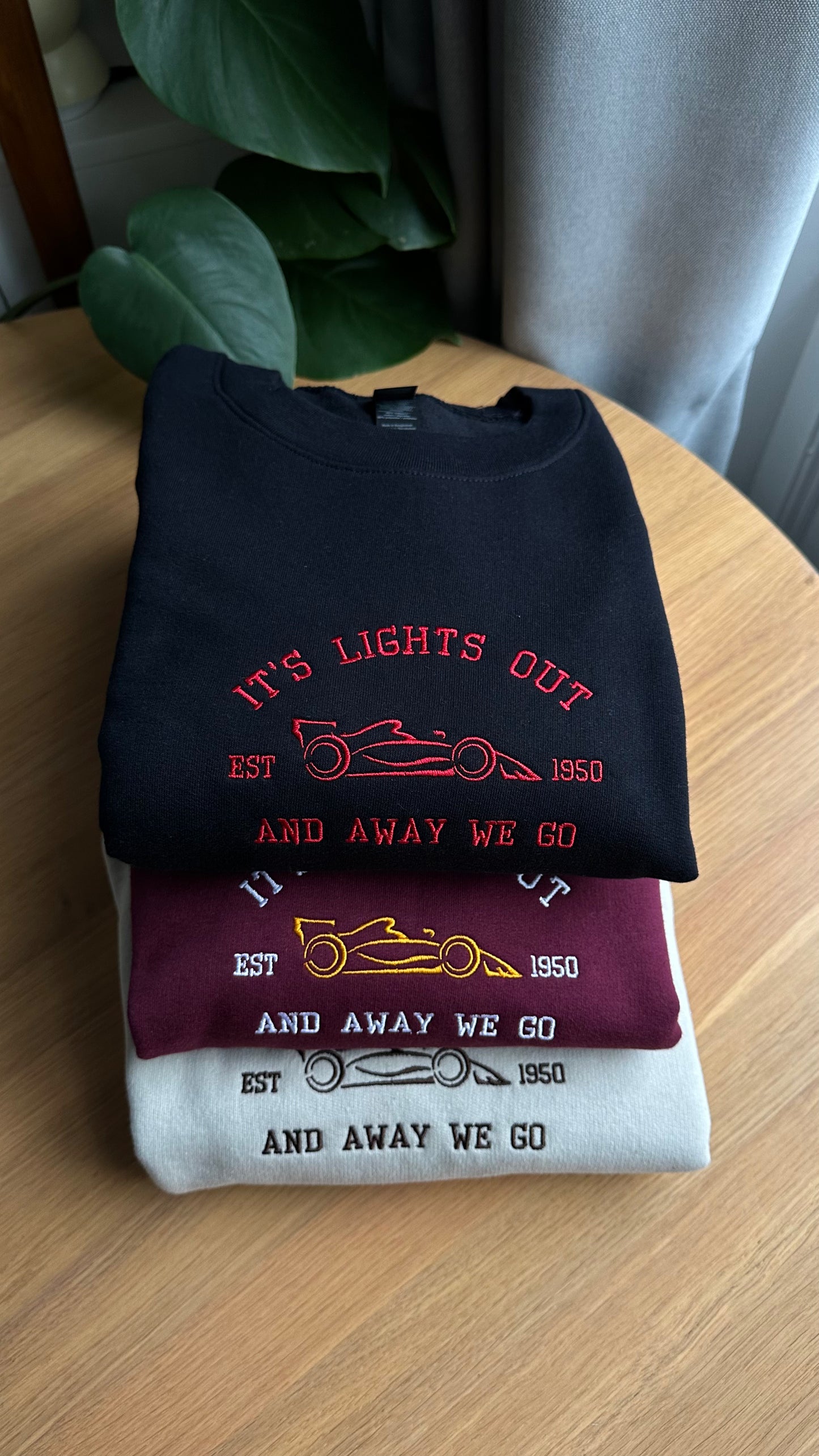 F1 Car It's Lights Out And Away We Go Sweatshirt