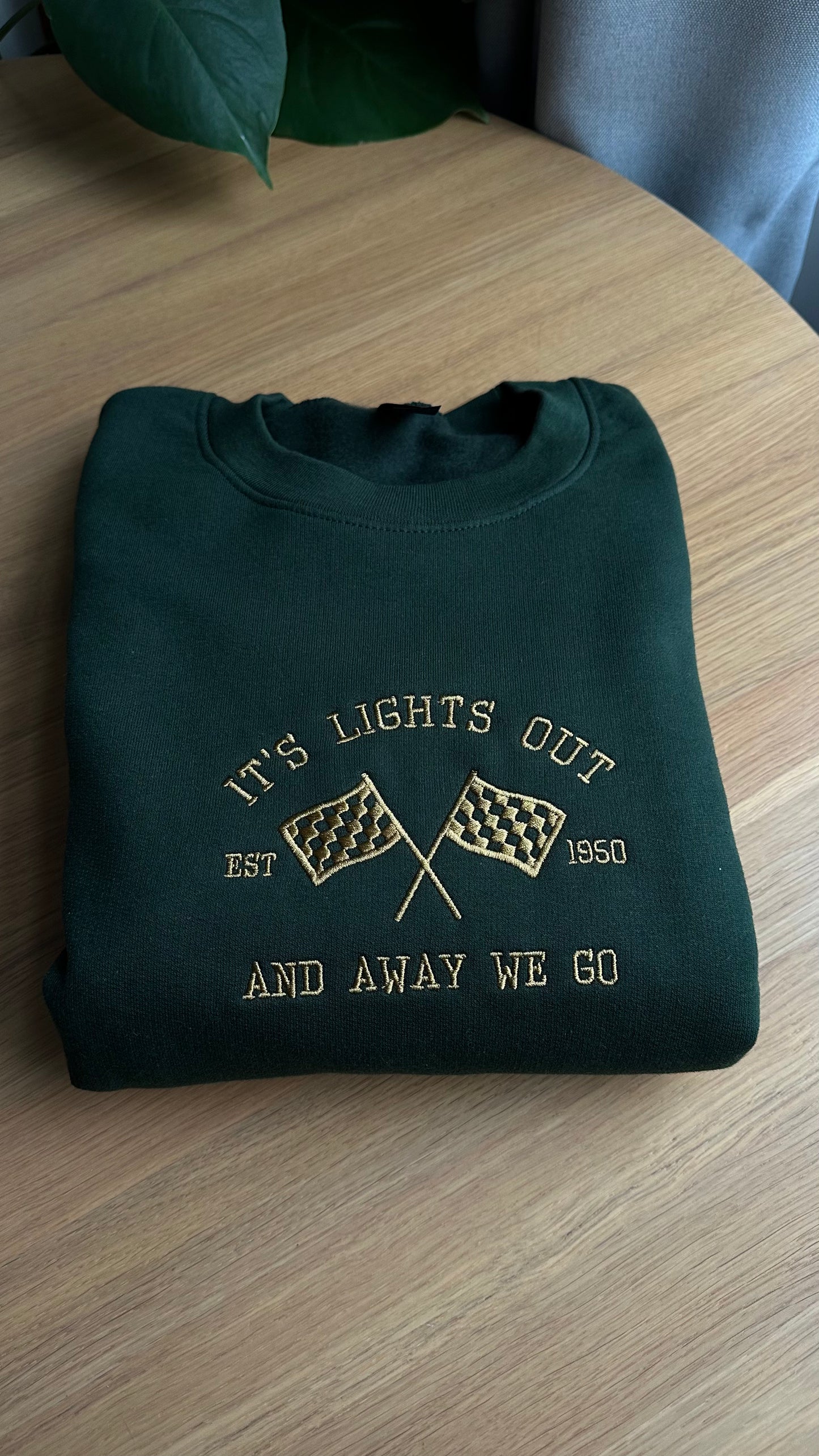 Checkered Flag It's Lights Out And Away We Go Sweatshirt