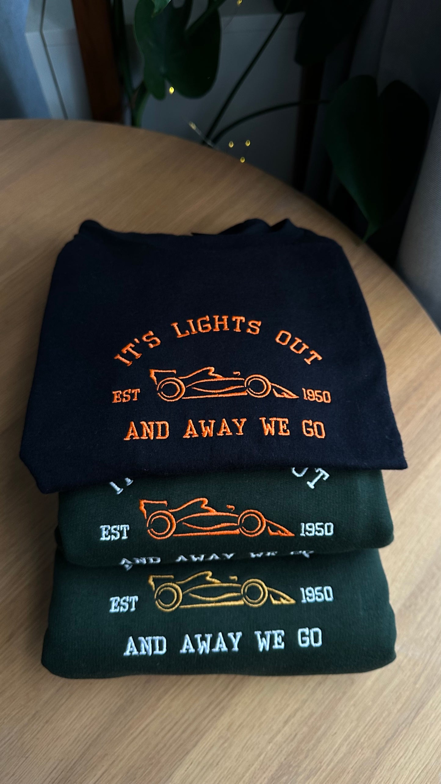 F1 Car It's Lights Out And Away We Go Sweatshirt