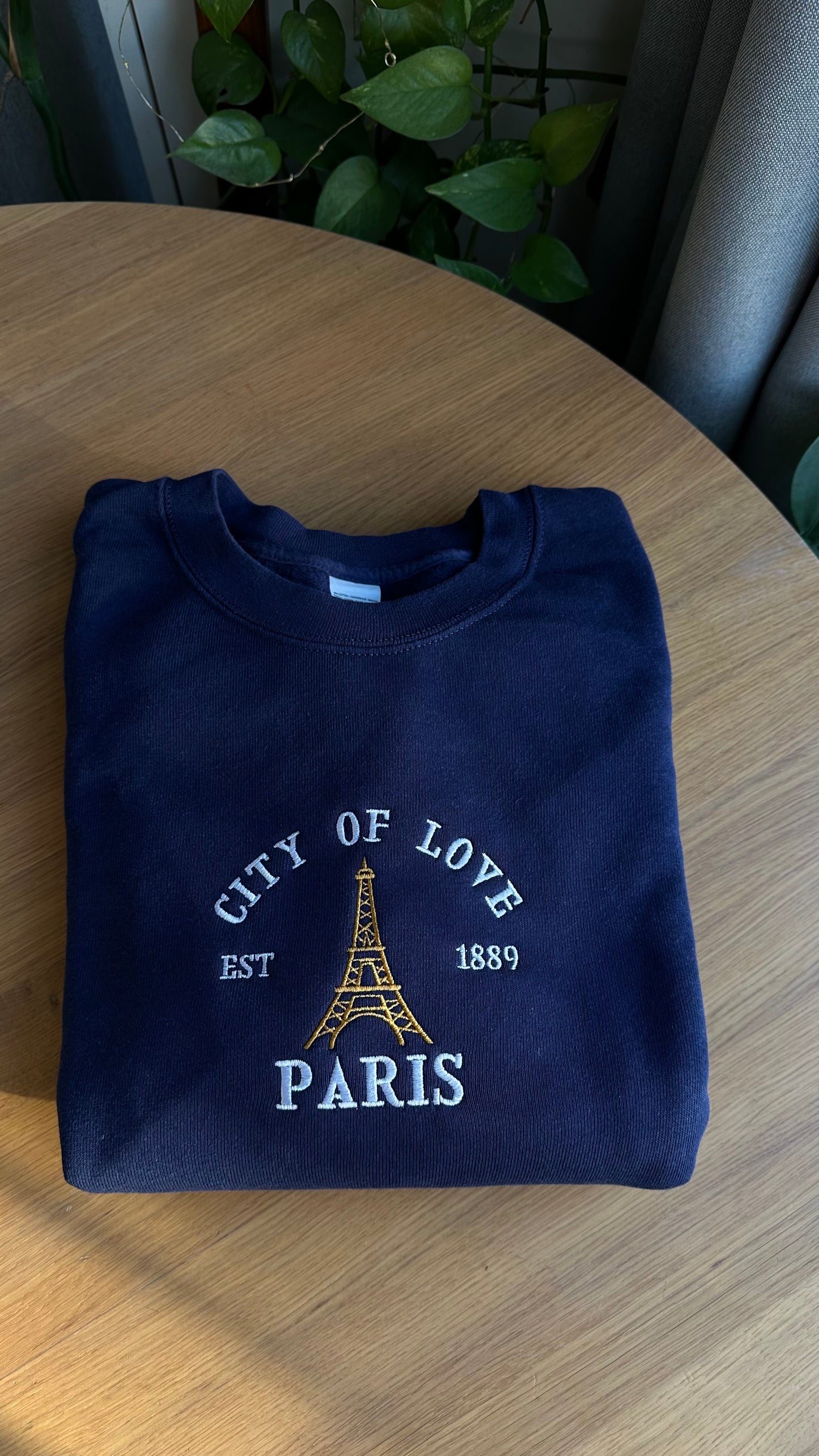 City of Love Paris Embroidered Sweatshirt Valentines Day Gift