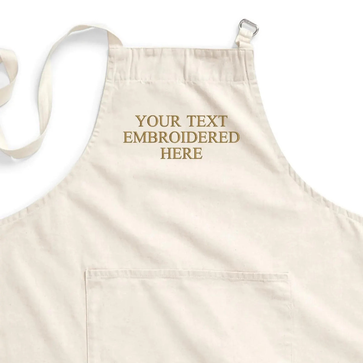 Custom Embroidered 100%  Cotton Apron, Add Your Name, Text or Logo